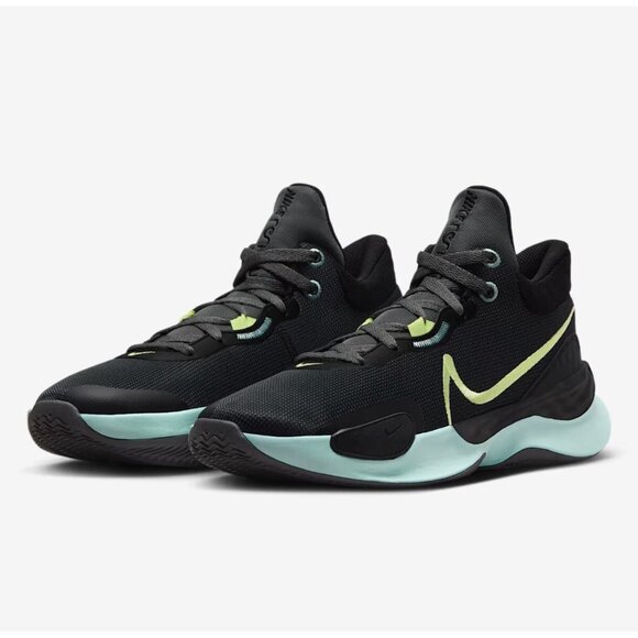 Nike Renew Elevate 3 - Size 8.5 Men Basketball Shoes Black Green DD9304-008 NEW main image 5